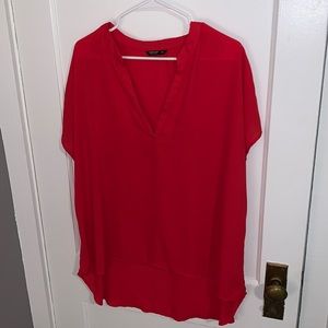 Red Shein Curve Blouse